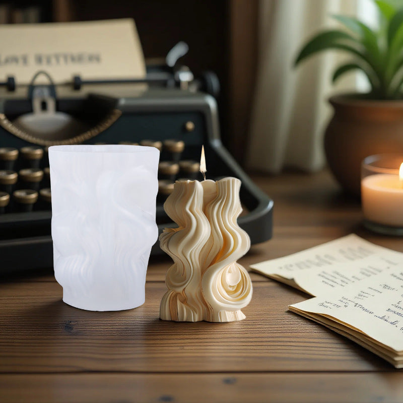 Wavy Scented Candle Silicone Mold