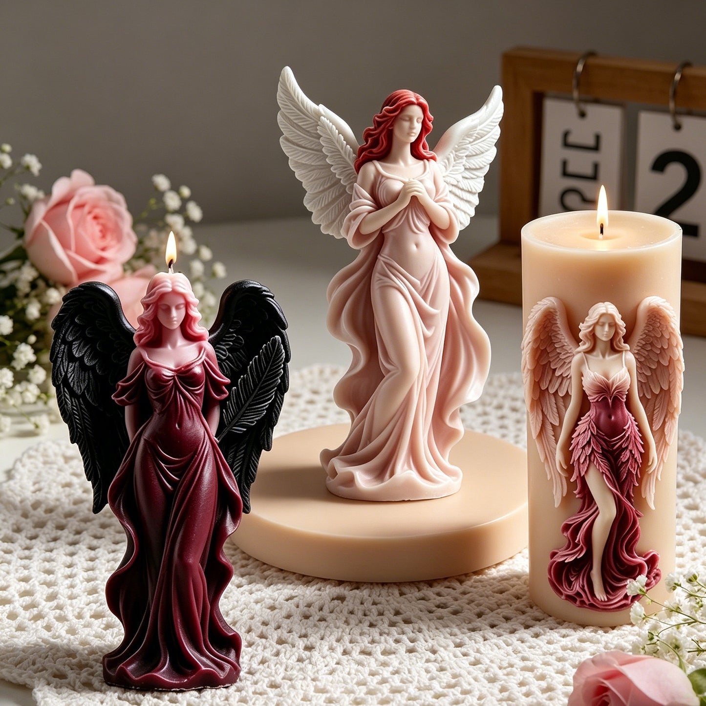 Dreamy Winged Goddess Silicone Scented Candle Mold