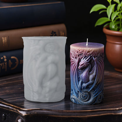 Eye Spirit Dragon Auspicious Pillar Scented Candle Silicone Mold