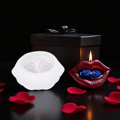 Rose Lips Scented Candle Silicone Mold