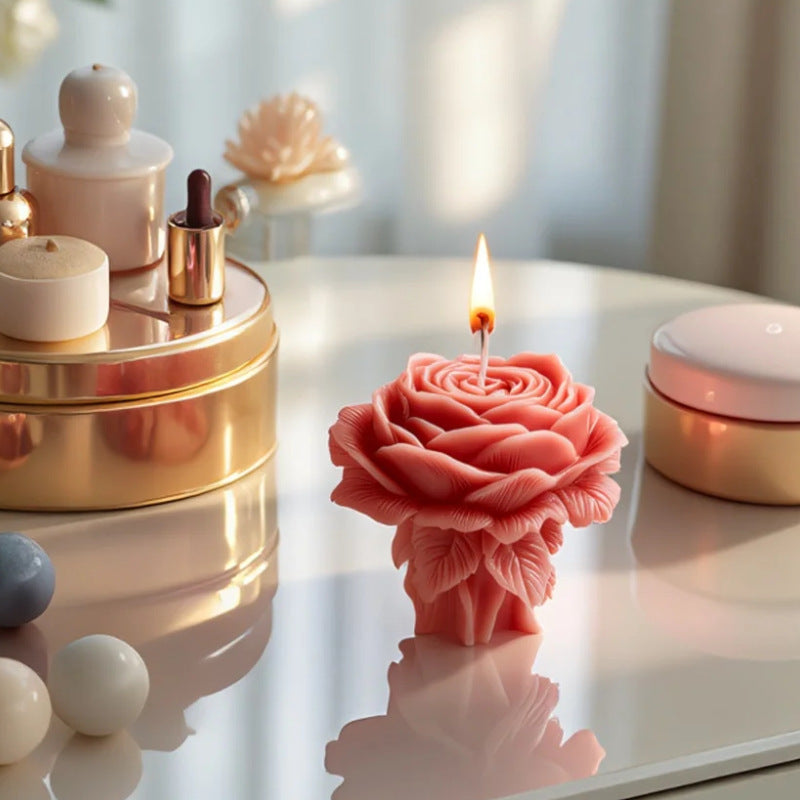 3D Flower Column Silicone Candle Mould