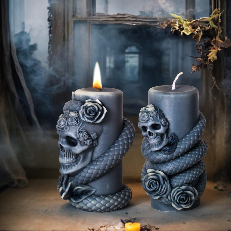 Cylindrical Snake Scented Candle Silicone Mold