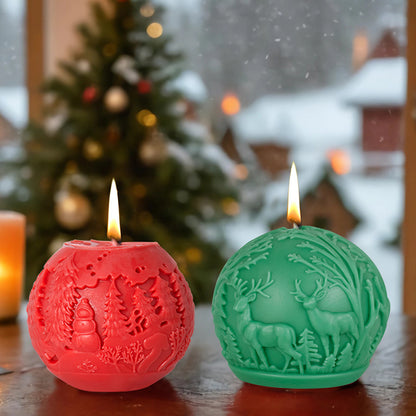 3D Christmas Ornament Candle Silicone Mold