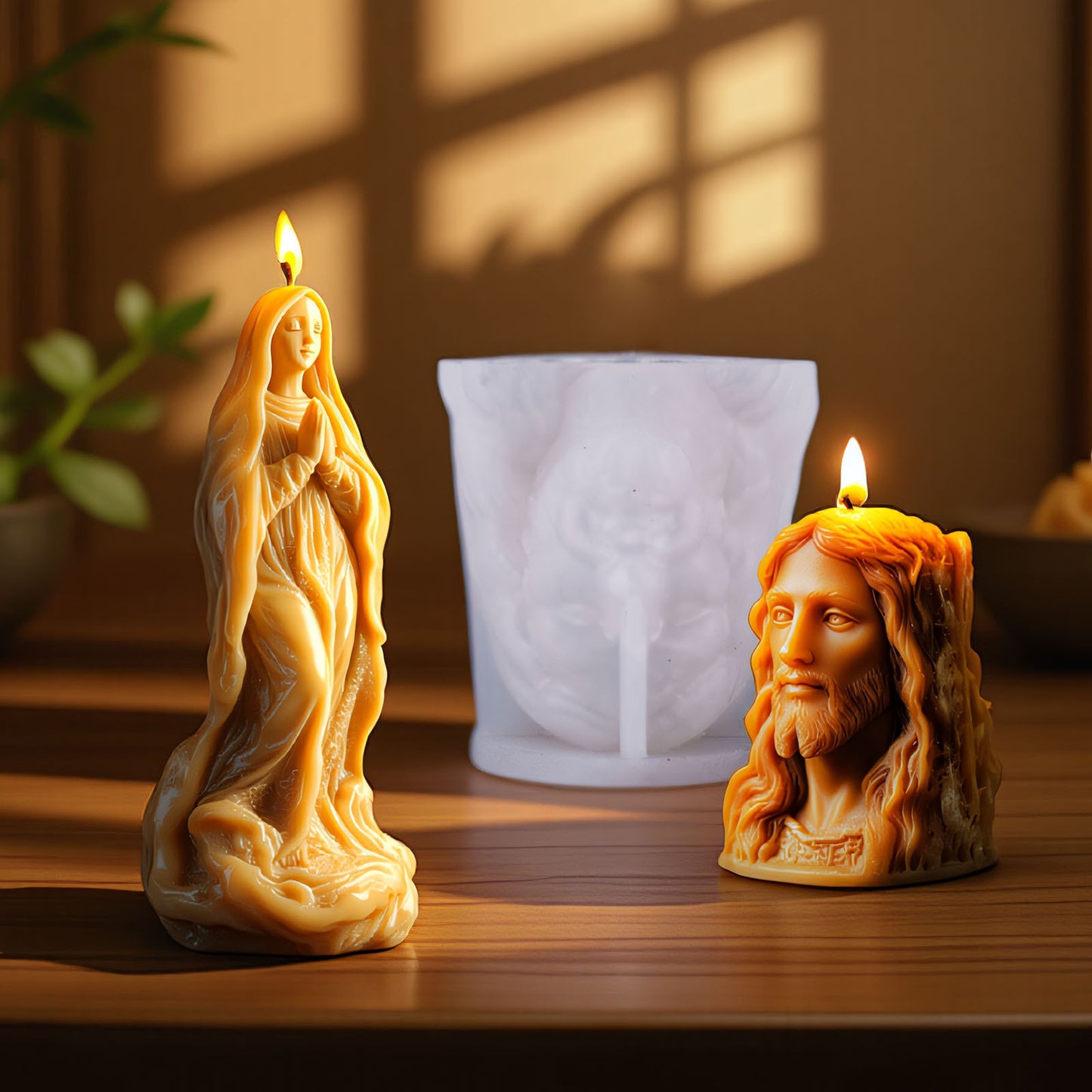 3D Religious Icon Scented Candle Silicone Mold