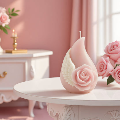 Angelic Rose Wings Aroma Candle Silicone Molds