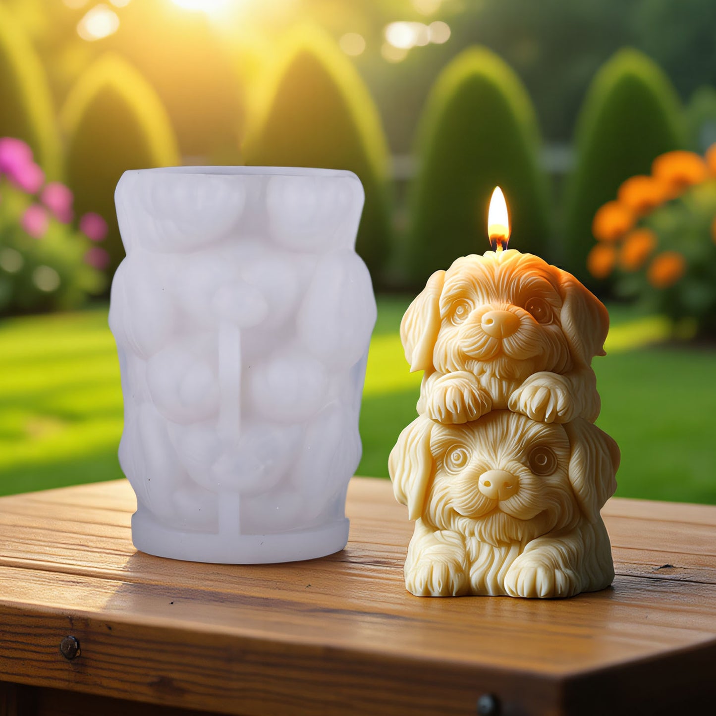 Puppy Series Scented Candle Silicone Mold