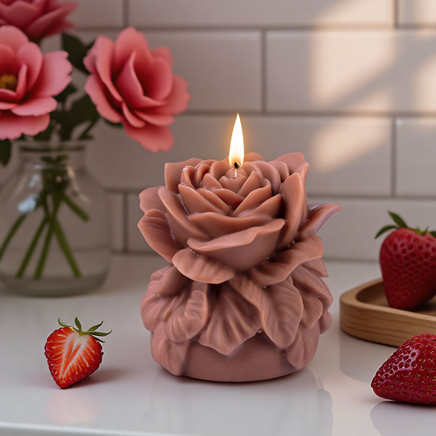 Romantic Rose Bouquet Silicone Candle Mold