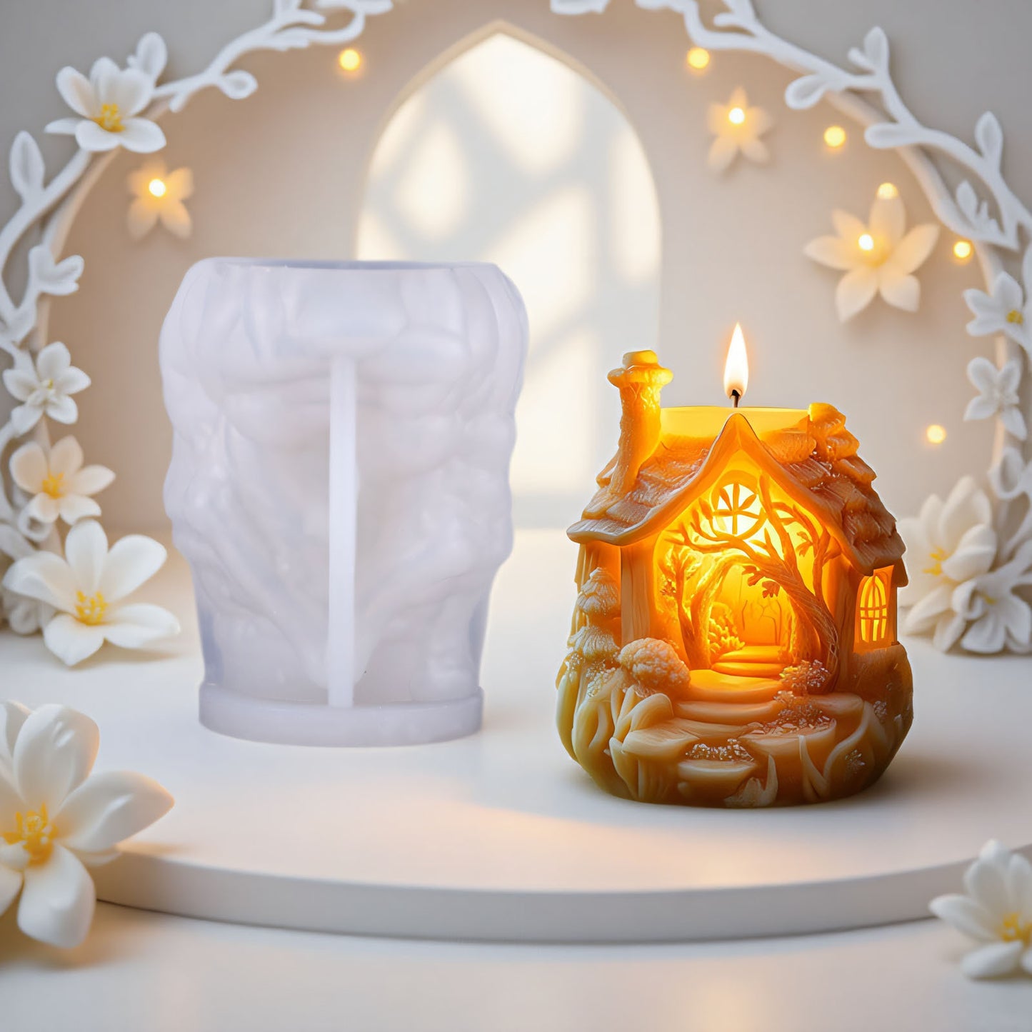 3D Treehouse Scented Candle Silicone Mold
