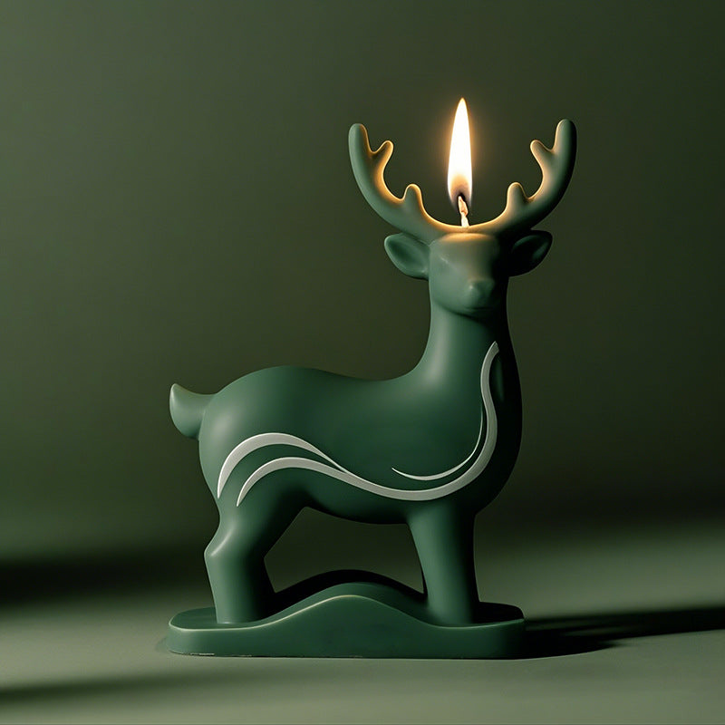 3D Elk Scented Candle Silicone Mold
