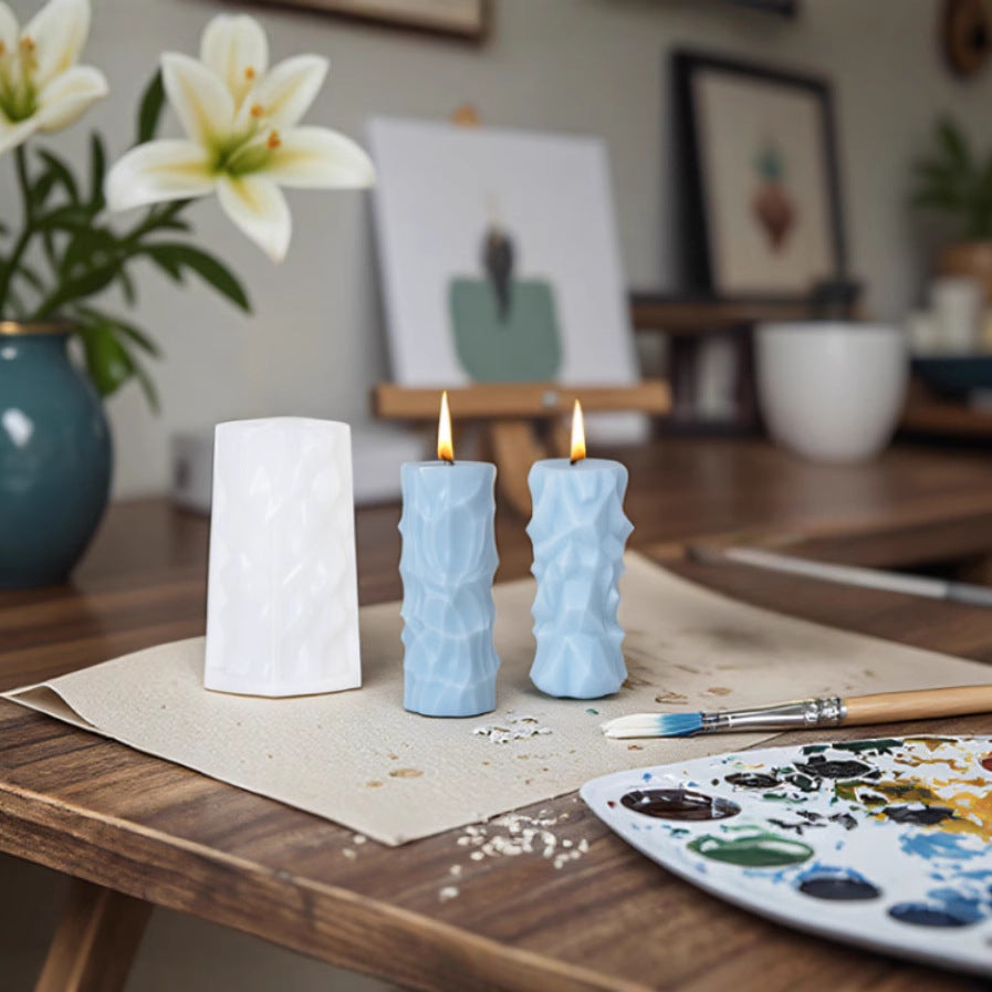 Geometric Pillar Silicone Candle Mold