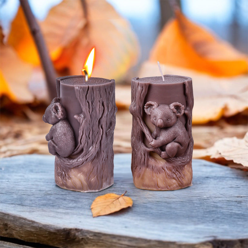 3D Koala Bear Scented Candle Silicone Mold