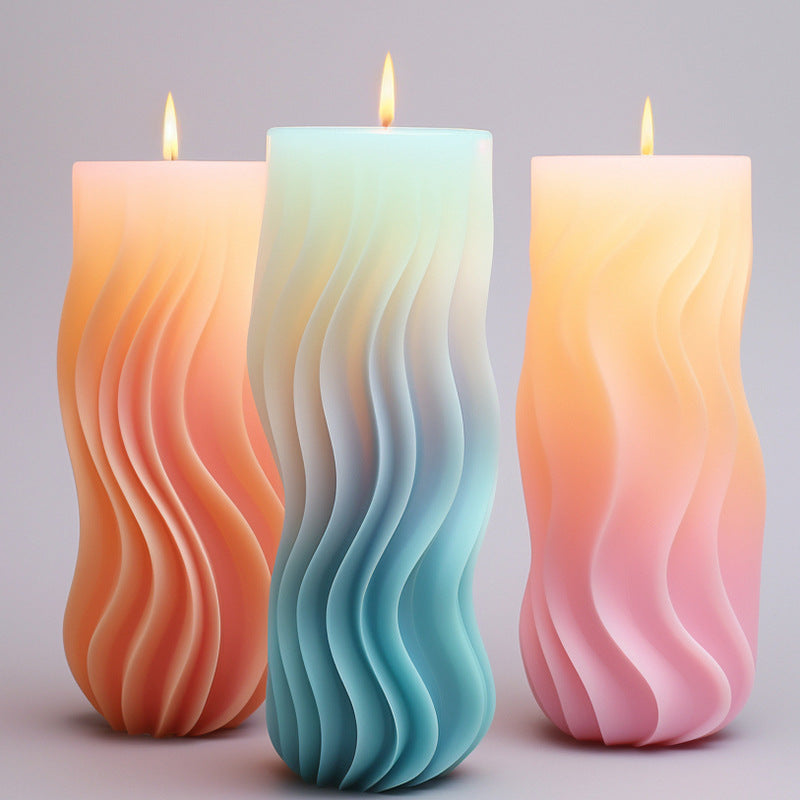 Spiral Cylinder Scented Candle Silicone Mold