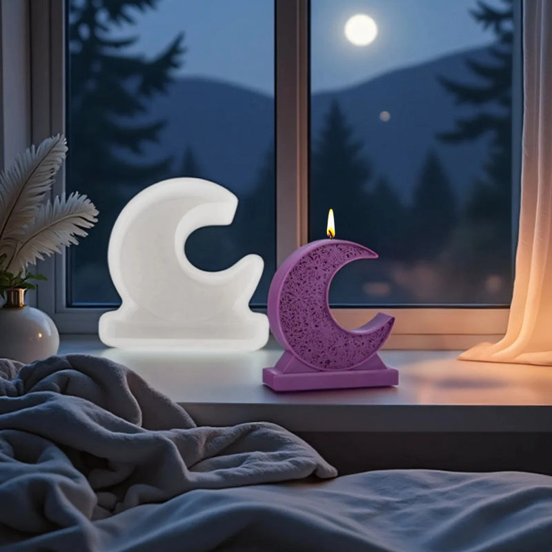 Celestial Moon & Stars 3D Silicone Candle Mold