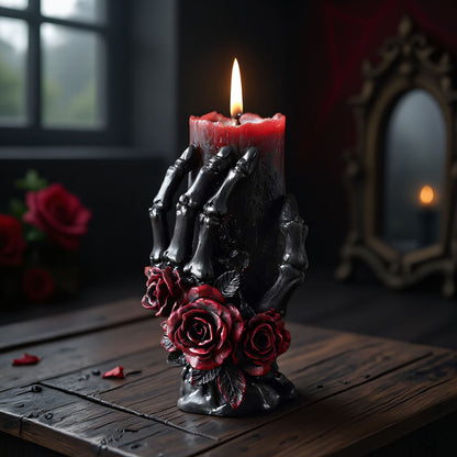 Halloween 3D Skull Hand Silicone Candle Mold