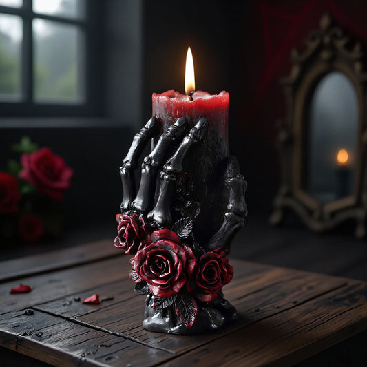Halloween 3D Skull Hand Silicone Candle Mold