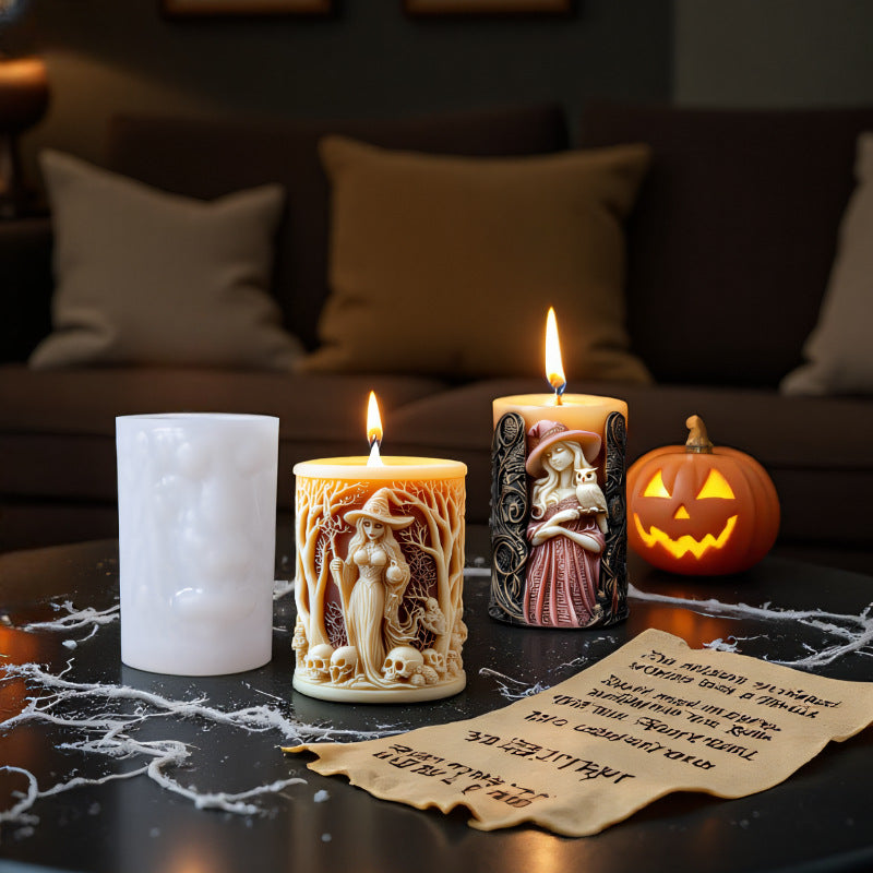 Halloween Witch Scented Candle Silicone Mold