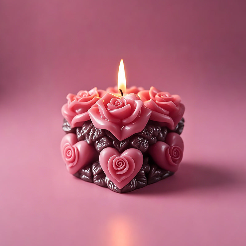 Rose Flower Candle Silicone Mold for Wedding & Party Favors