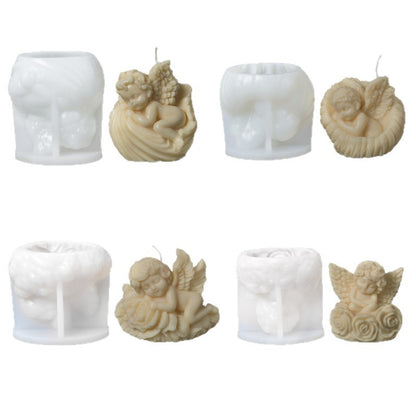 3D Rose Angel Silicone Scented Candle Mold