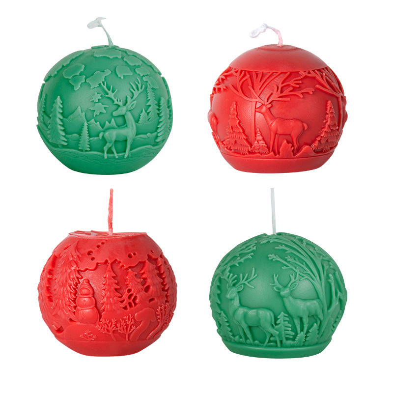 3D Christmas Ornament Candle Silicone Mold