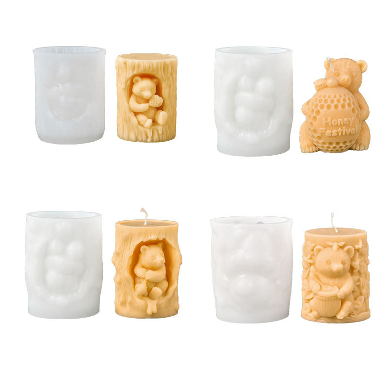 Cute Bear Scented Candle Silicone Mold