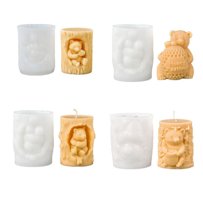 Cute Bear Scented Candle Silicone Mold