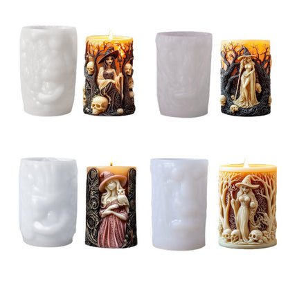 Halloween Witch Scented Candle Silicone Mold