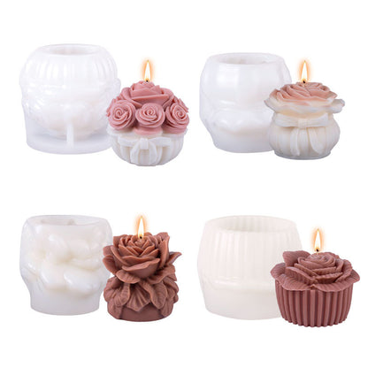 Romantic Rose Bouquet Silicone Candle Mold