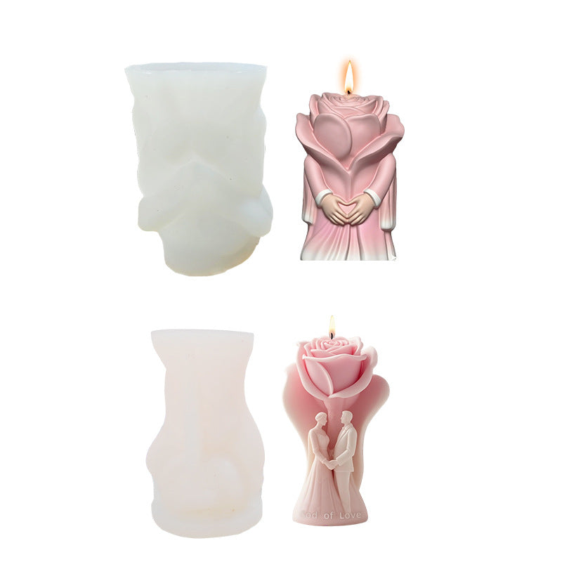 Eternal Rose Vow 3D Flower Silicone Candle Mold