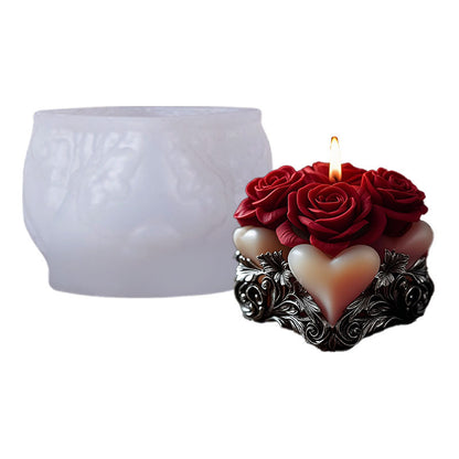 Rose Flower Candle Silicone Mold for Wedding & Party Favors