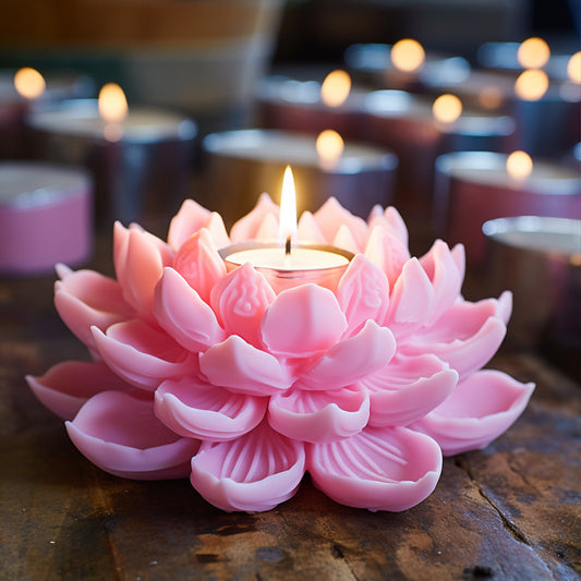 3D Lotus Flower Silicone Mold for Candle & Car Diffuser Stone Making