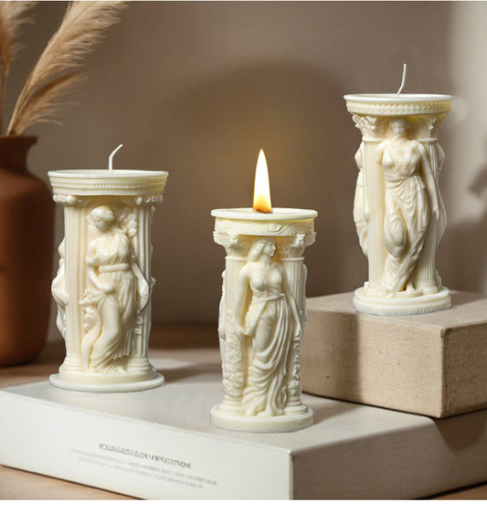 Athena Goddess Scented Candle Silicone Mold