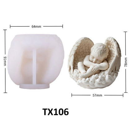 3D Baby Angel Silicone Candle Mold