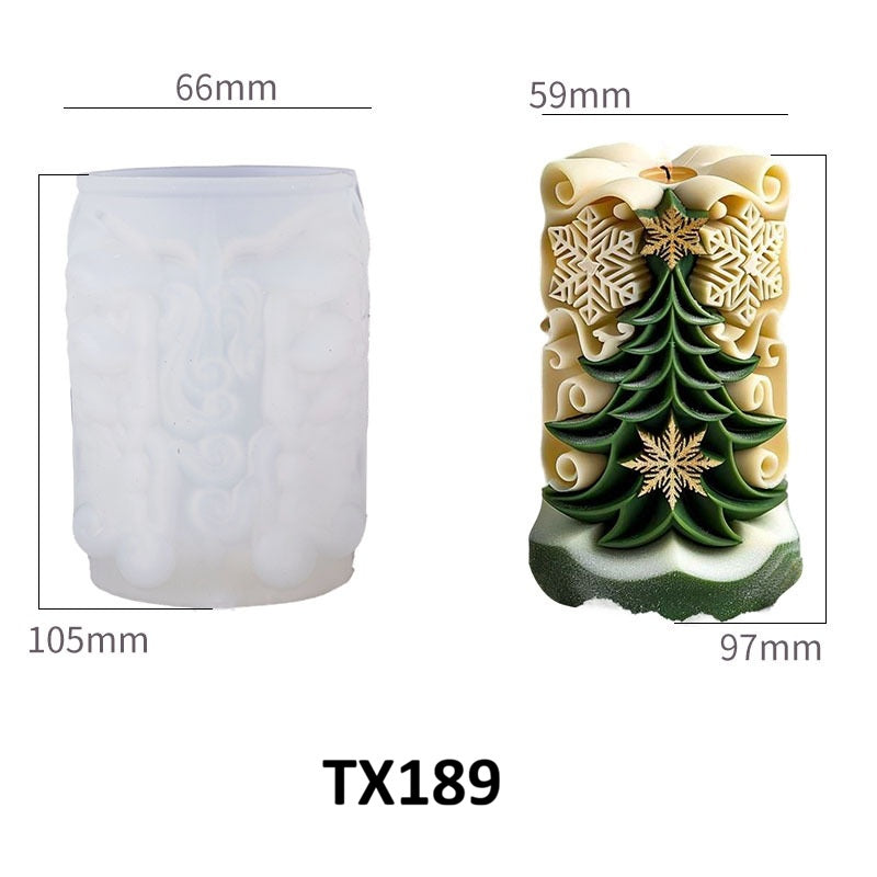 Creative Christmas Tree & Snowflake Silicone Mold