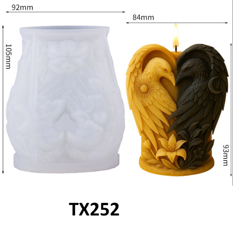 3D Relief Double Eagle Silicone Candle Mold