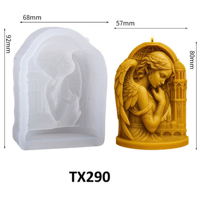 3D Angel Castle Silicone Candle Mold