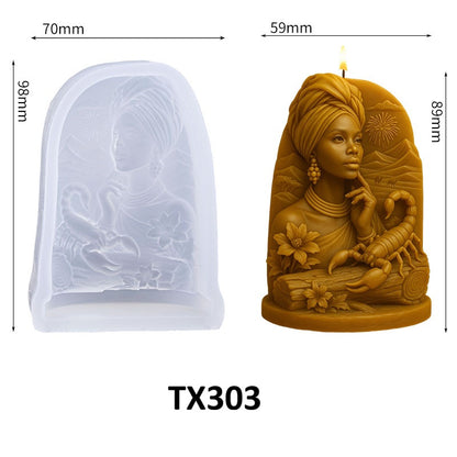 3D Desert Queen Silicone Candle Mold