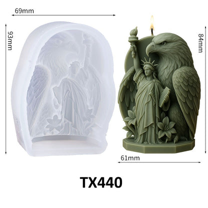 Statue of Liberty & Eagle Scented Candle Silicone Mold