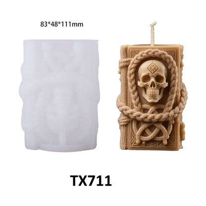 3D Skull Silicone Candle Mold