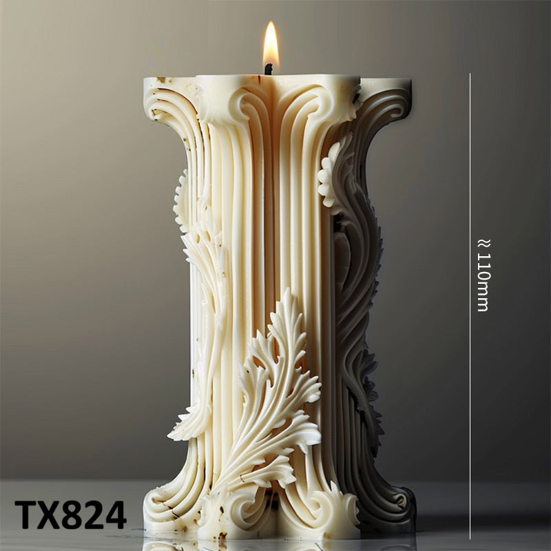 3D Cylinder Silicone Candle Mold