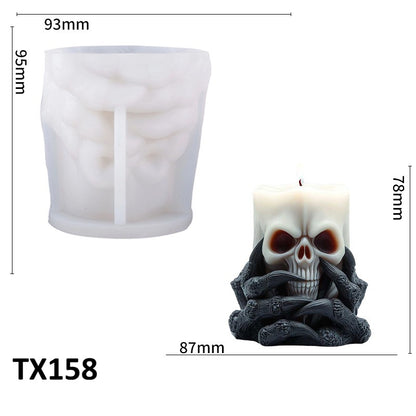Skull and Ghost Claw Silicone Candle Mold