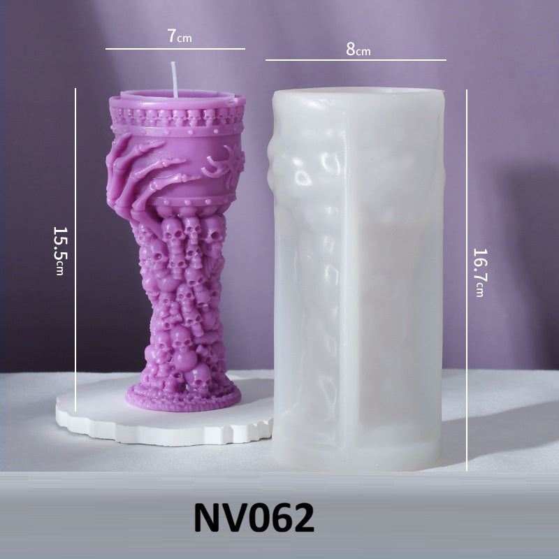 Skull Chalice Scented Candle Silicone Mold