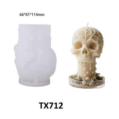3D Skull Silicone Candle Mold