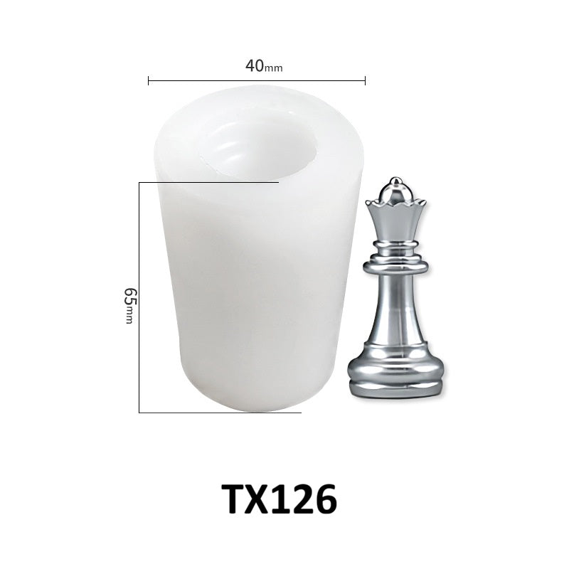 3D Chess Piece Silicone Mold for Scented Ornaments