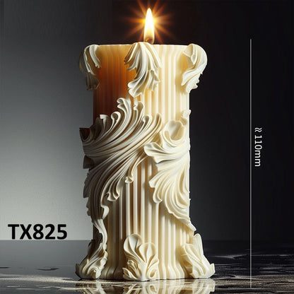 3D Cylinder Silicone Candle Mold