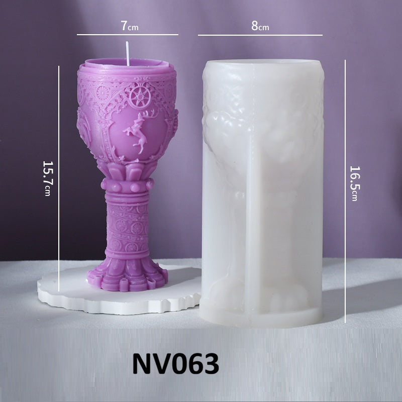 Skull Chalice Scented Candle Silicone Mold