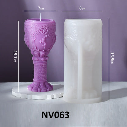 Skull Chalice Scented Candle Silicone Mold