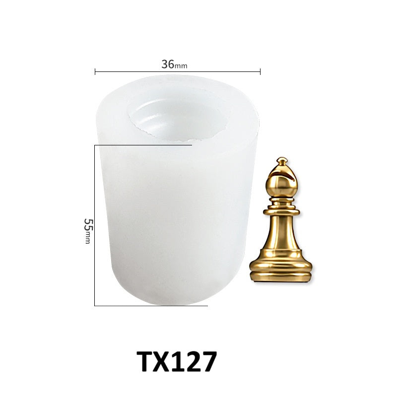 3D Chess Piece Silicone Mold for Scented Ornaments