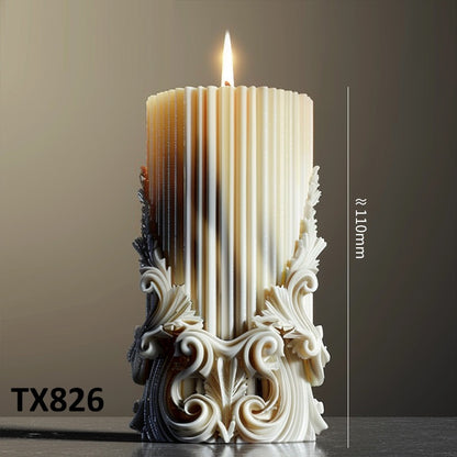 3D Cylinder Silicone Candle Mold