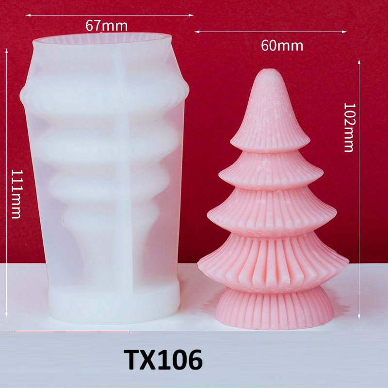 Christmas Tree Candle Silicone Mold
