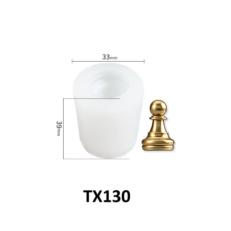 3D Chess Piece Silicone Mold for Scented Ornaments